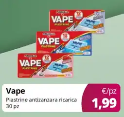 Acqua & Sapone Vape Piastrine antizanzara ricarica offerta