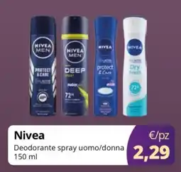 Acqua & Sapone Nivea Deodorante spray uomo/donna offerta