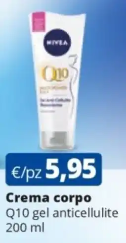 Acqua & Sapone Nivea Crema corpo Q10 gel anticellulite offerta