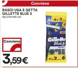 Coop Rasoi Usa e Getta Gillette Blue 3 offerta