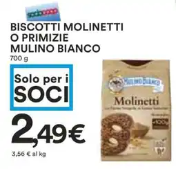 Coop Biscotti Molinetti o Primizie Mulino Bianco offerta