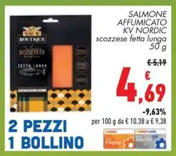 Conad SALMONE AFFUMICATO KV NORDIC offerta