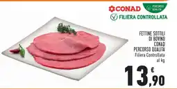 Conad Fettine Sottili di Bovino offerta