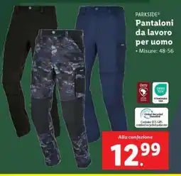 Lidl PARKSIDE Pantaloni da lavoro per uomo offerta