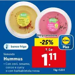 Lidl Vemondo Hummus offerta