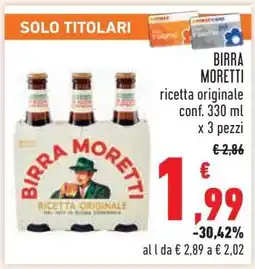 Conad BIRRA MORETTI offerta