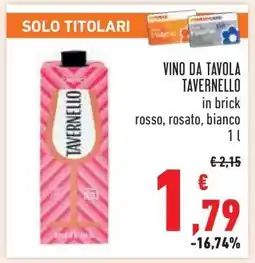 Conad Vino da Tavola Tavernello offerta