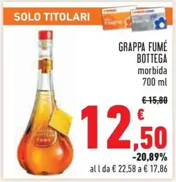 Conad GRAPPA FUMÉ BOTTEGA offerta