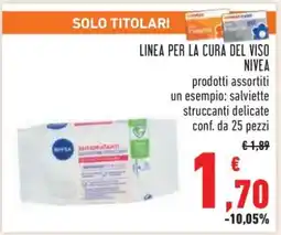 Conad LINEA PER LA CURA DEL VISO NIVEA offerta