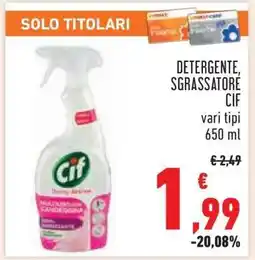 Conad DETERGENTE, SGRASSATORE CIF offerta