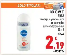 Conad DEODORANTE NIVEA offerta