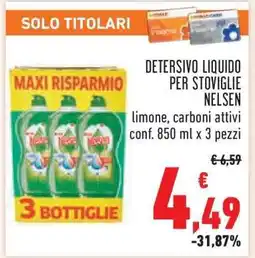Conad Detersivo Liquido per Stoviglie Nelsen offerta