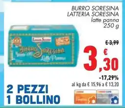 Conad BURRO SORESINA LATTERIA SORESINA offerta