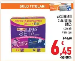 Conad Assorbenti Seta Ultra Lines offerta