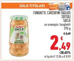 Conad Funghetti, Carciofini Tagliati Sottoli Saclà offerta