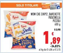 Conad WOW CHE CHIPS!, BARCHETTE PATASNELLA PIZZOLI offerta