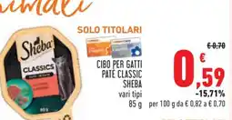 Conad Cibo per gatti Paté Classic Sheba offerta