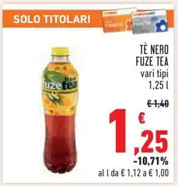 Conad Tè Nero Fuze Tea offerta