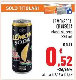 Conad LEMONSODA, ORANSODA offerta