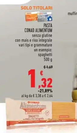 Conad PASTA CONAD ALIMENTUM offerta