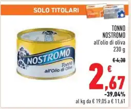 Conad Tonno Nostromo offerta