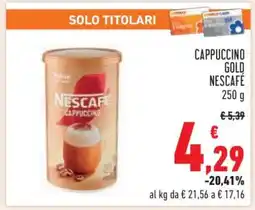 Conad Cappuccino Gold Nescafé offerta