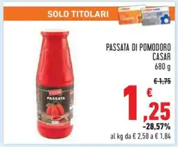 Conad Passata di Pomodoro Casar offerta