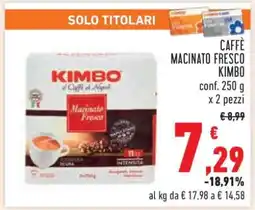 Conad Caffè Macinato Fresco Kimbo offerta