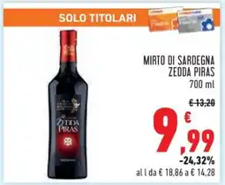 Conad Mirto di Sardegna Zedda Piras offerta