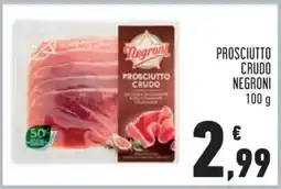 Conad Prosciutto Crudo Negroni offerta