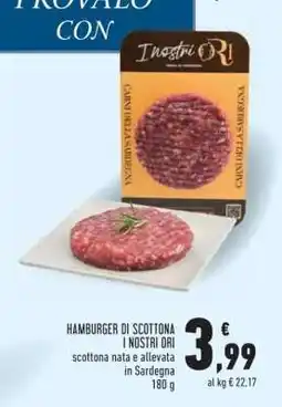 Conad HAMBURGER DI SCOTTONA I NOSTRI ORI offerta
