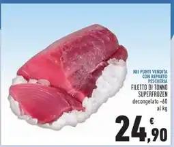 Conad FILETTO DI TONNO SUPERFROZEN offerta