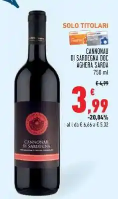 Conad Cannonau di Sardegna DOC Aghera Sarda offerta