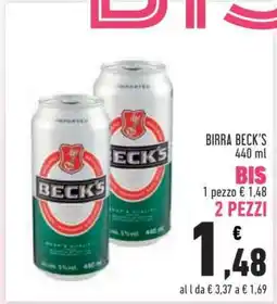 Conad BIRRA BECK'S 440 ml offerta