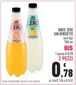 Conad BIBITE ZERO SAN BENEDETTO offerta