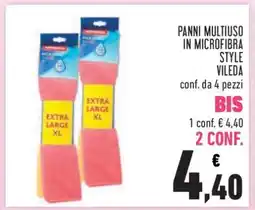 Conad Panni Multiuso in Microfibra Style Vileda offerta