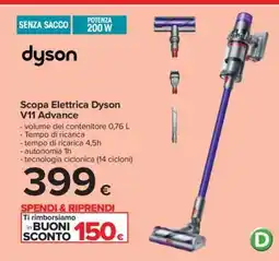 Carrefour Scopa Elettrica Dyson V11 Advance offerta
