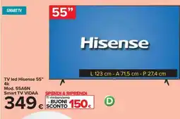 Carrefour TV led Hisense 55” offerta