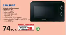 Carrefour Microonde Samsung MS20A3010A offerta