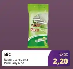 Acqua & Sapone Bic Rasoi usa e getta Pure lady 6 pz offerta