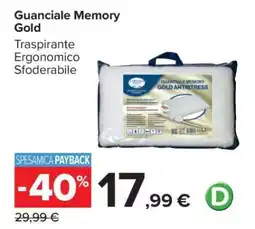 Carrefour Guanciale Memory Gold offerta