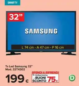Carrefour Tv Led Samsung 32” offerta