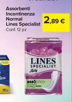 Carrefour Assorbenti Incontinenza Normal Lines Specialist offerta