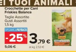 Carrefour Crocchette per Cani Friskies Balance offerta