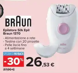 Carrefour Epilatore Silk Epil Braun 1370 offerta