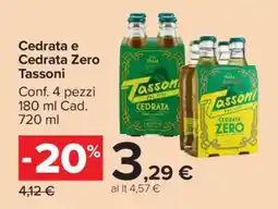 Carrefour Cedrata e Cedrata Zero Tassoni offerta