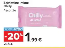 Carrefour Salviettine Intime Chilly offerta