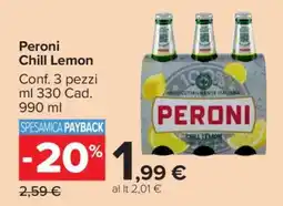 Carrefour Peroni Chill Lemon offerta
