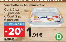 Carrefour Vaschette in alluminio CUKI offerta