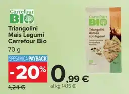 Carrefour Triangolini Mais Legumi Carrefour Bio offerta